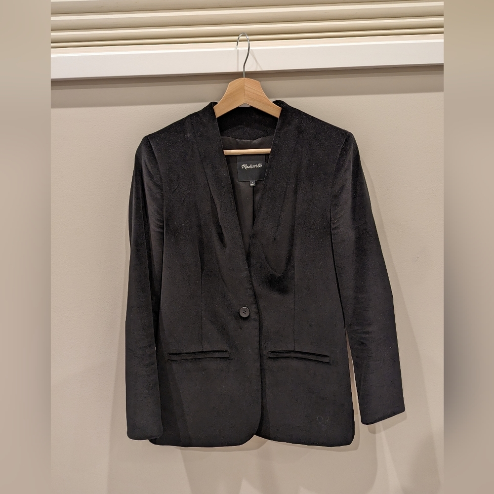 Madewell velvet blazer jacket